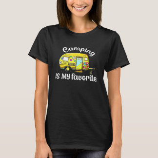 T-shirt Le Camping Est Ma Saison Préférée Remorque Fourgon