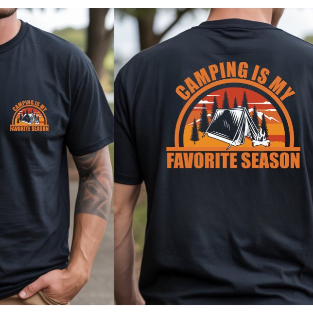 T-shirt Le camping est ma saison préférée slogan de campeu (Créateur téléchargé)