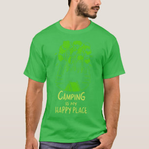 T-shirt Le Camping Est Mon Endroit Heureux
