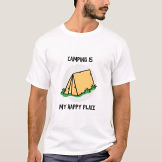 T-shirt Le Camping Est Mon Endroit Heureux