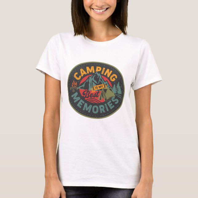 T-shirt Le Camping Est Mon Meilleur Souvenir (Devant)
