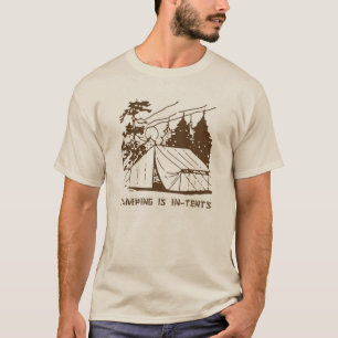 T-shirt Le camping est scène d'intentions, brun