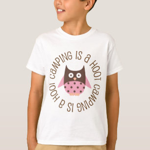 T-shirt Le camping est un hibou de huée