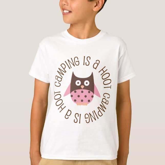 T-shirt Le camping est un hibou de huée (Devant)