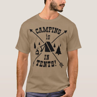 T-shirt Le camping est vintage Inents