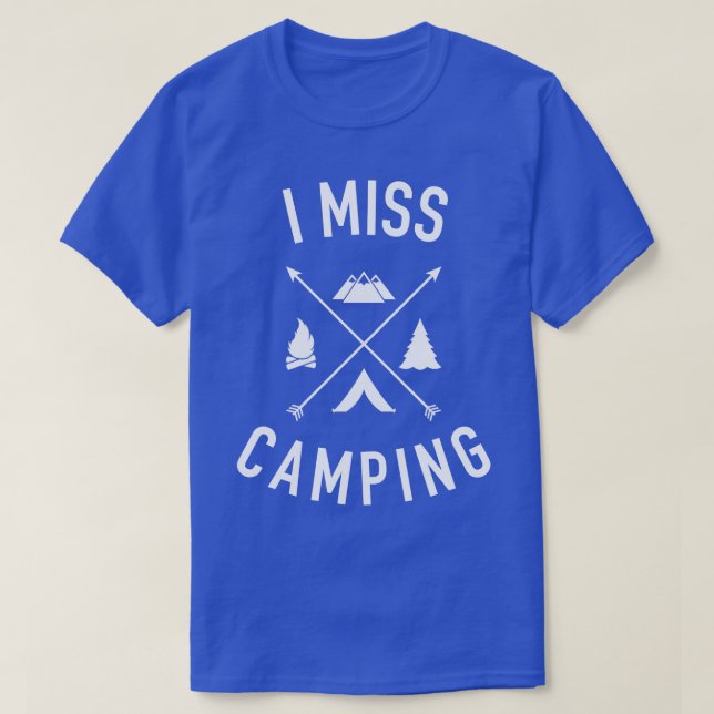 T-shirt Le camping me manque (Design devant)