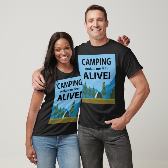 T-shirt Le Camping Me Rend Vif  (Unisexe)