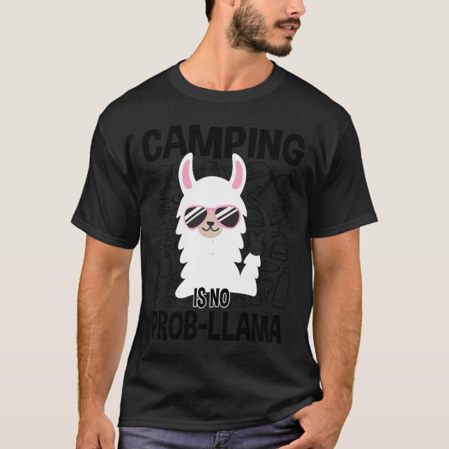 T-shirt Le camping n'est pas un problème de lama camping a (Devant)