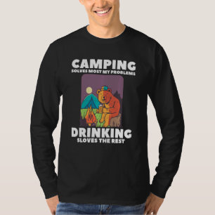 T-shirt Le Camping Résout La Plupart De Mes Problèmes Boir