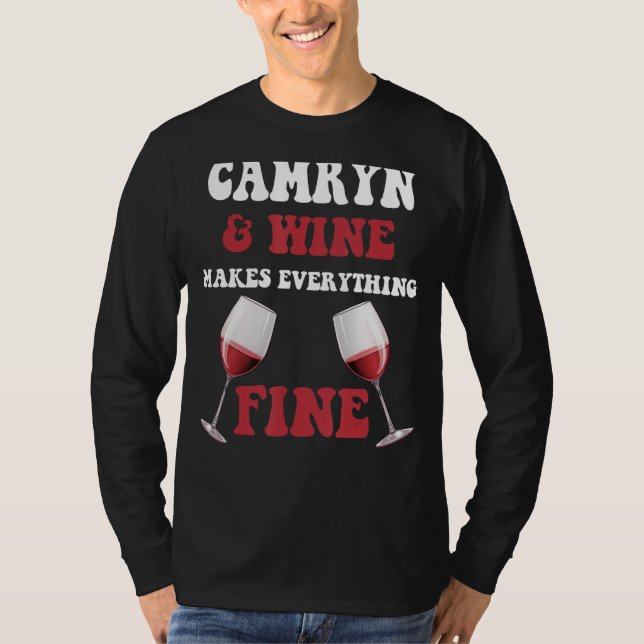 T-shirt Le CAMRYN Et Le Vin Font Tout Le Beau Nom CAMRYN (Devant)