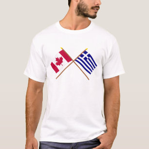 T-shirt Le Canada et les drapeaux croisés par Grèce