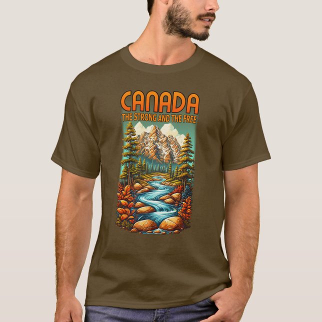 T-shirt Le Canada fort et libre (Devant)