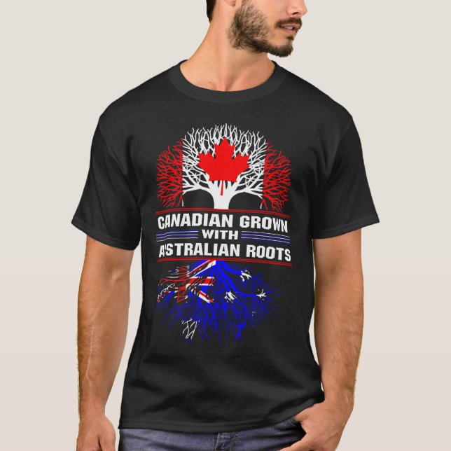 T-shirt Le Canada grandit avec des racines australiennes (Devant)