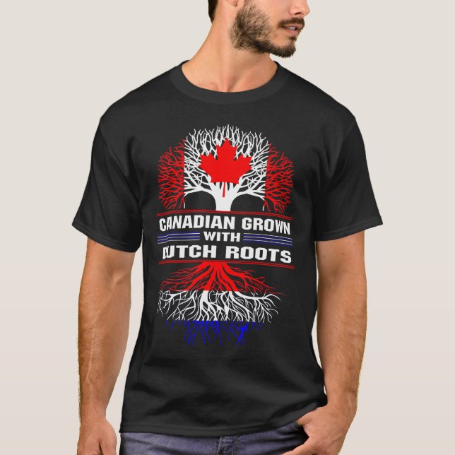 T-shirt Le Canada grandit avec des racines néerlandaises (Devant)