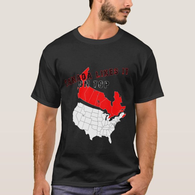 T-shirt Le Canada l'aime sur le dessus (Devant)