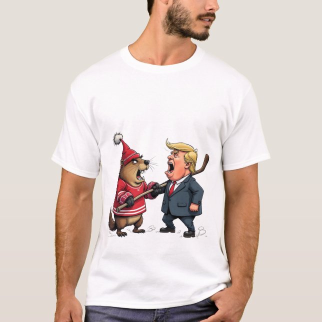 T-shirt Le Canada lutte contre Trump (Devant)