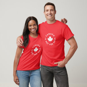 T-shirt Le Canada n'est pas à vendre typographie de la feu