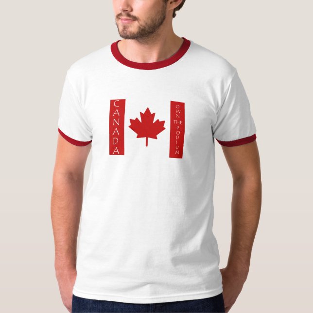 T-shirt Le Canada possèdent le podium (Devant)