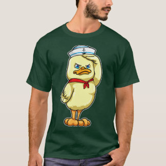 T-shirt Le canard comme marin avec le salut militaire