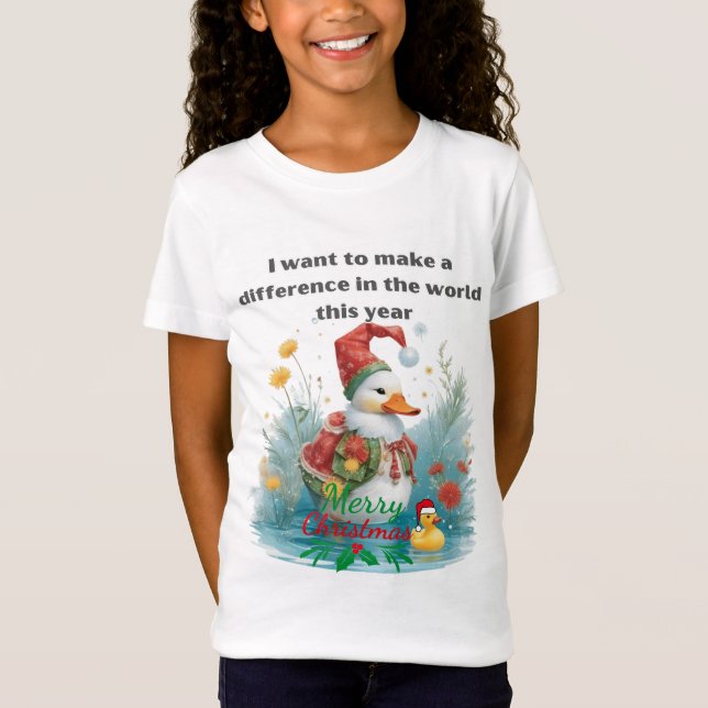 T-Shirt Le canard de Noël fait une différence cette année (Devant)