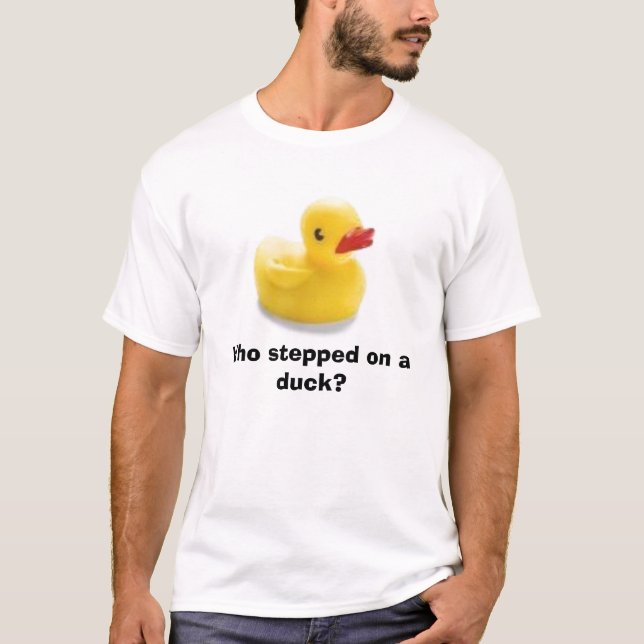 T-shirt le canard, qui a fait un pas sur un canard ? (Devant)