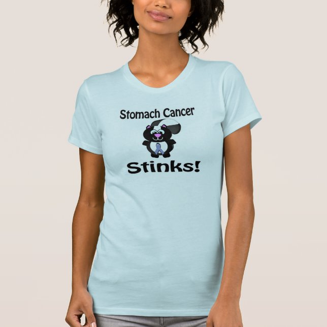 T-shirt Le cancer de l'estomac puise Conception de sensibi (Devant)