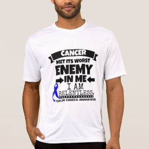 T-shirt Le cancer du colon a rencontré son plus mauvais