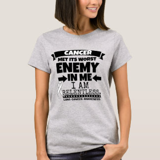 T-shirt Le cancer du poumon a atteint son pire ennemi en m