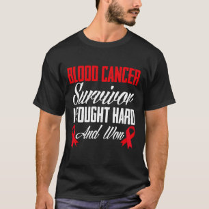 T-shirt Le Cancer Du Sang Survivant A Combattu Et Gagné Le
