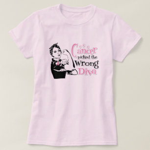 T-shirt Le cancer du sein a sélectionné la diva fausse