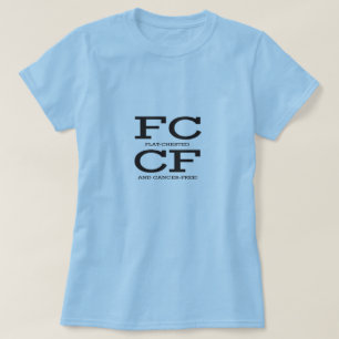 T-shirt Le cancer du sein chested plat de FCCF libèrent la
