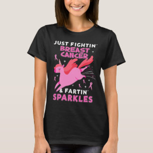 T-shirt Le cancer du sein Drôle de l'Unicorne pour les éti