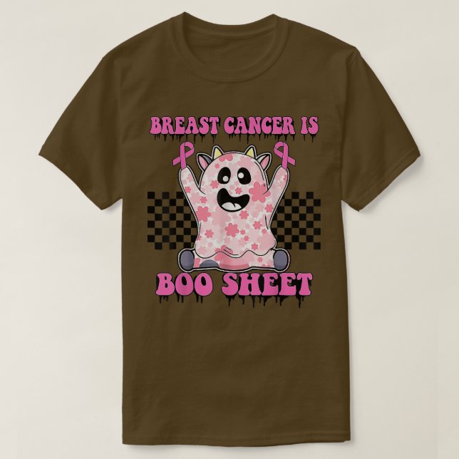 T-shirt Le cancer du sein est Bosheet Retro Super Hal (Design devant)