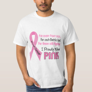 T-shirt Le cancer du sein I portent fièrement le rose 1
