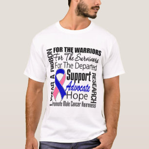 T-shirt Le cancer du sein masculin je porte un HOMMAGE de