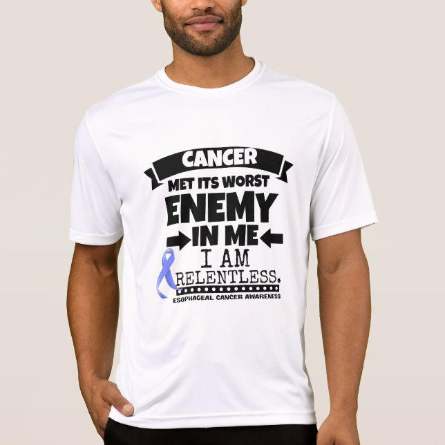 T-shirt Le Cancer oesophagien a rencontré son plus mauvais (Devant)