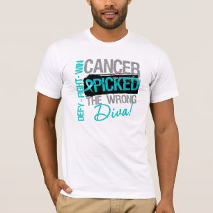 T-shirt Le Cancer ovarien a sélectionné la diva fausse