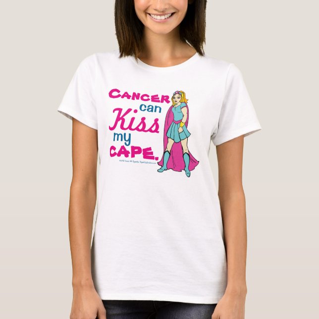 T-shirt Le cancer peut embrasser mon livre de Cape Comic T (Devant)