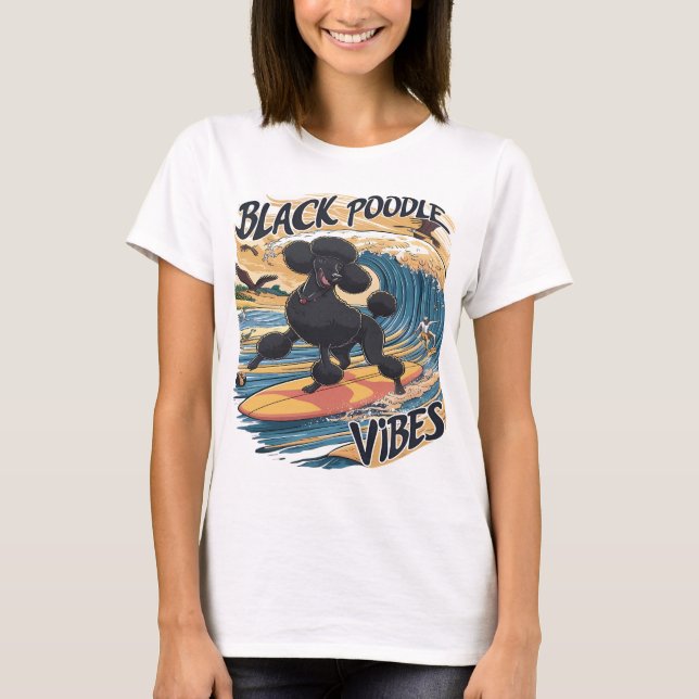 T-shirt Le caniche de surf (Devant)
