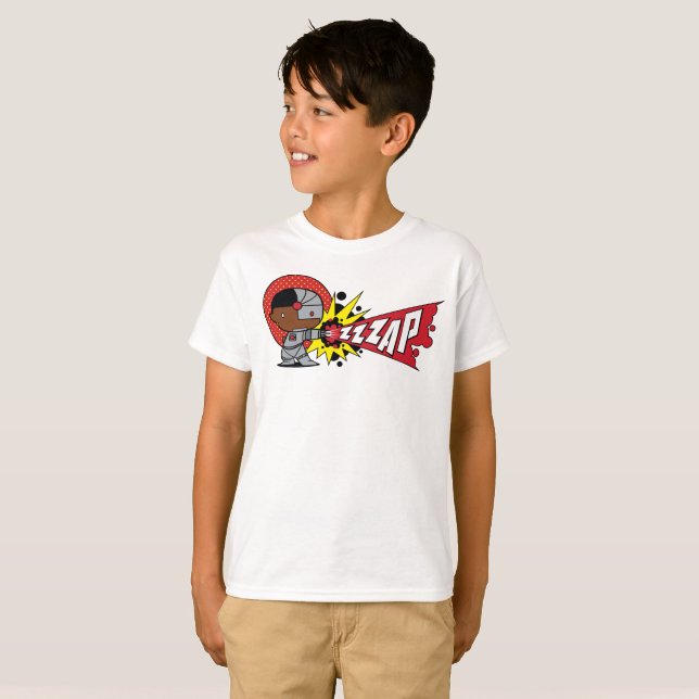 T-shirt Le canon Cybernétique de Chibi Cyborg (Devant entier)