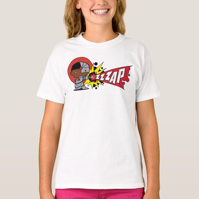 T-shirt Le canon Cybernétique de Chibi Cyborg (Devant)