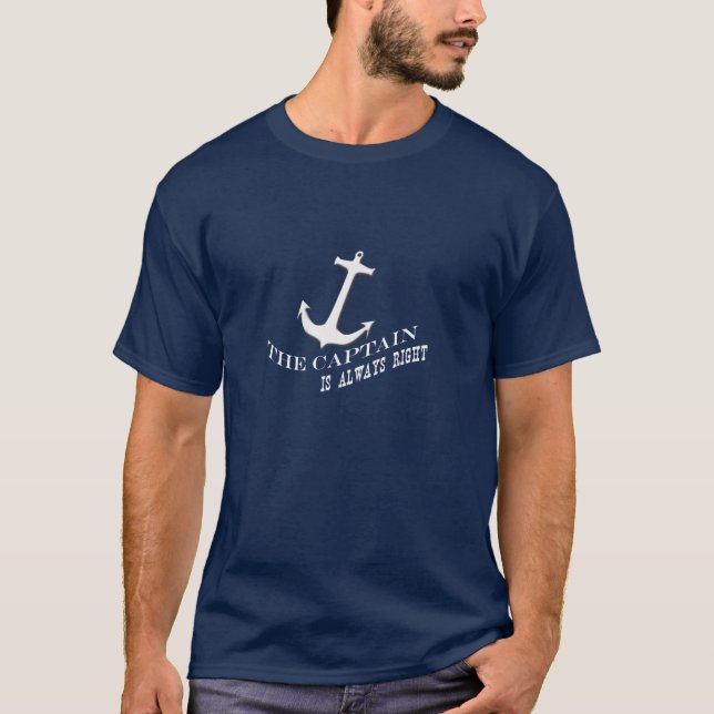 T-shirt le capitaine a toujours raison (Devant)