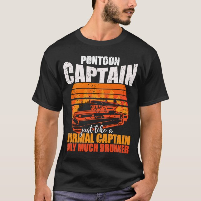 T-shirt Le capitaine de Ponton comme un capitaine normal n (Devant)