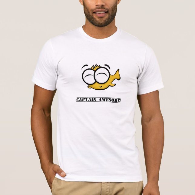 T-shirt le capitaine impressionnant, captain le texte (Devant)