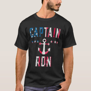 T-shirt Le capitaine patriotique Ron Us Drapeau 4 juillet 