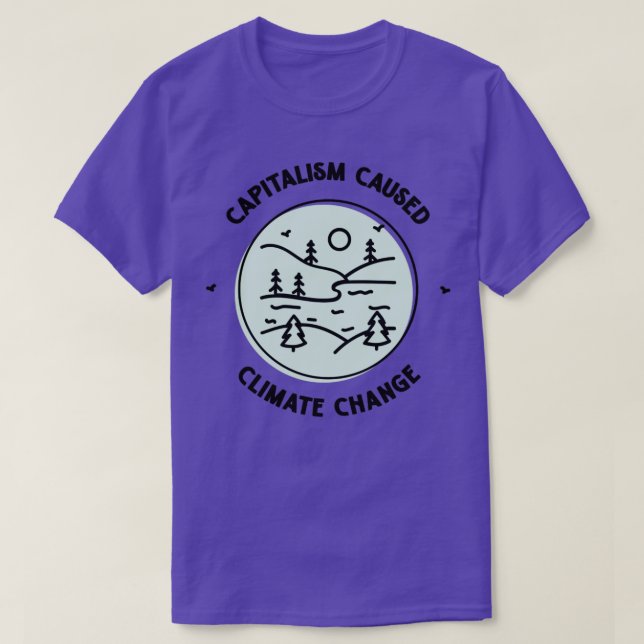 T-shirt Le capitalisme est à l'origine du changement clima (Design devant)
