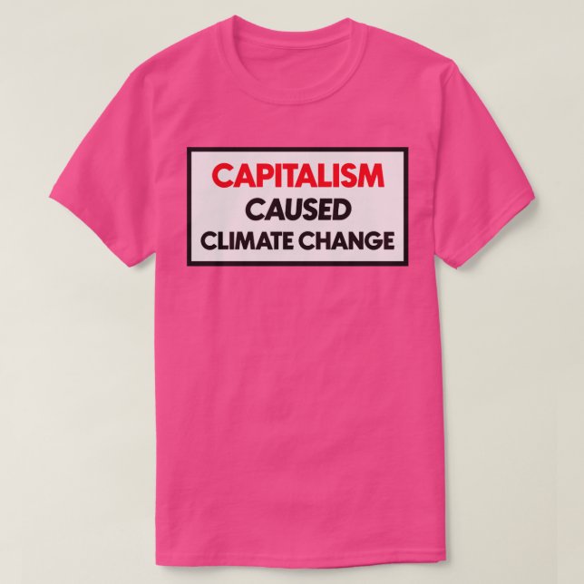 T-shirt Le capitalisme est à l'origine du changement clima (Design devant)