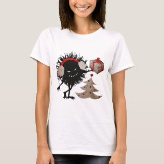 T-shirt Le caractère mauvais donne le cadeau de Noël