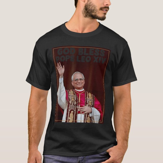 T-shirt Le cardinal Robert Prevost Chemise Pope Leo Xiv 5 (Devant)