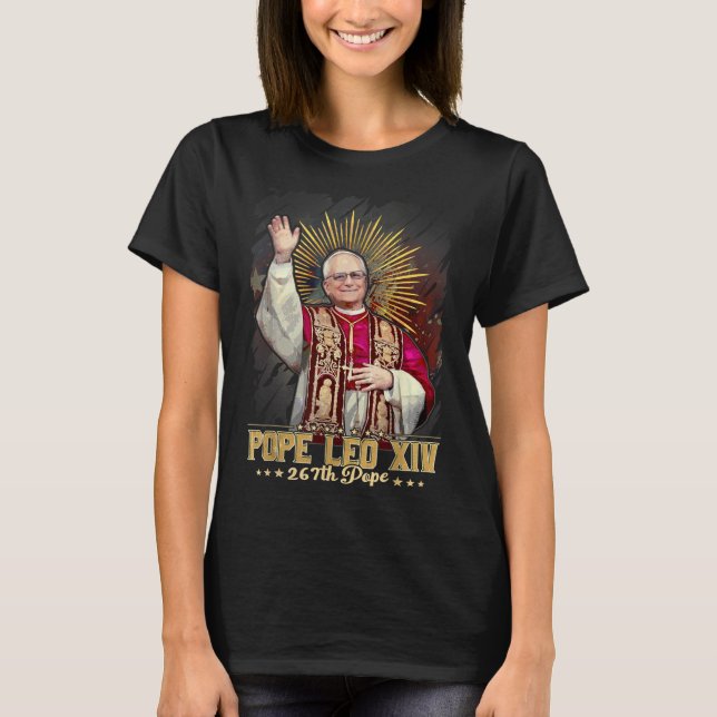 T-shirt Le cardinal Robert Prevost le pape Leo Xiv 5 (Devant)